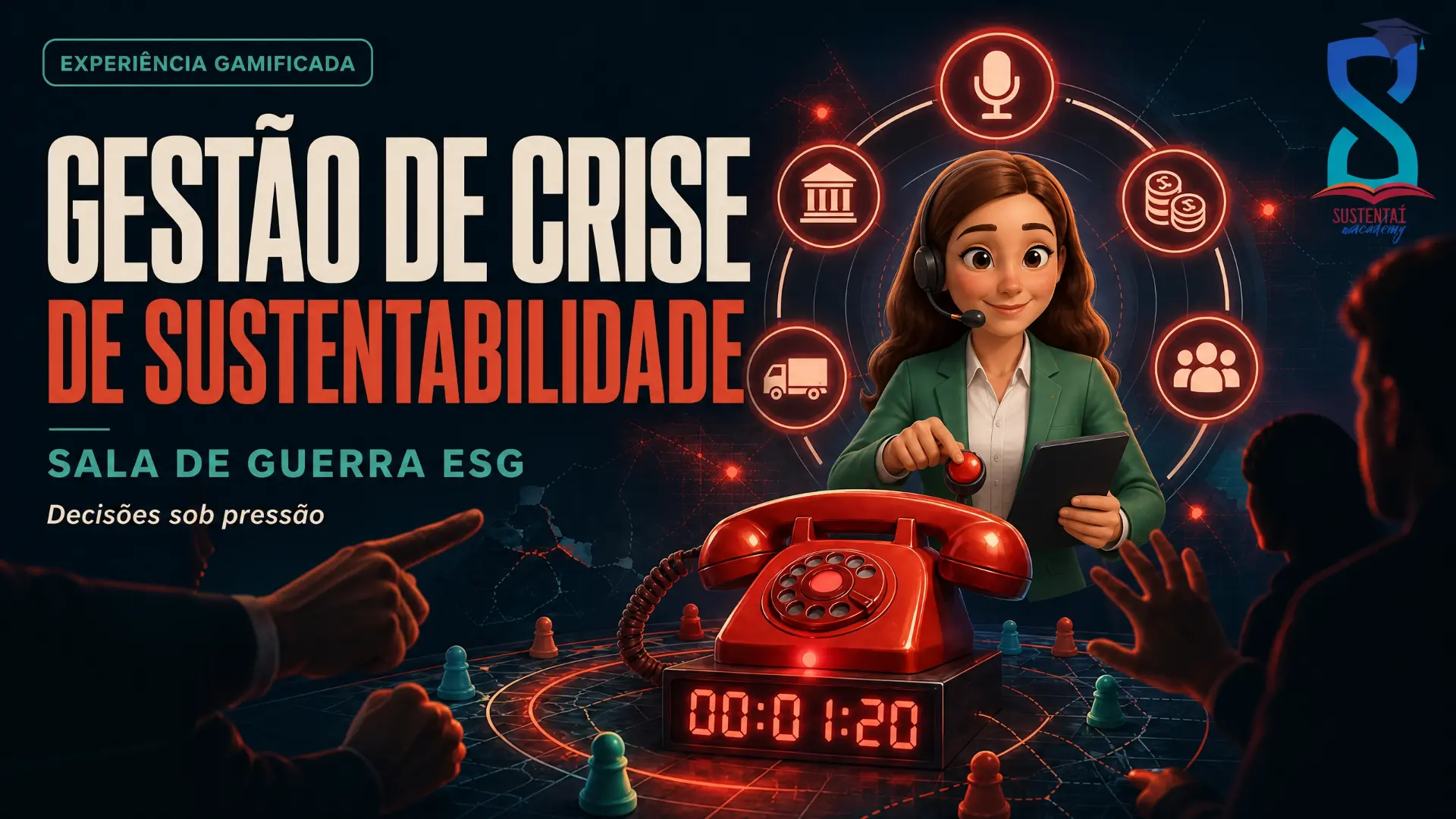 Capa da experiência Gestão de Crise de Sustentabilidade